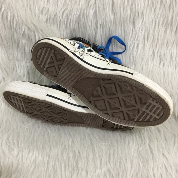 Converse men’s high top lace up black shoes size 5 men’s/ 7 women’s - Picture 7 of 8